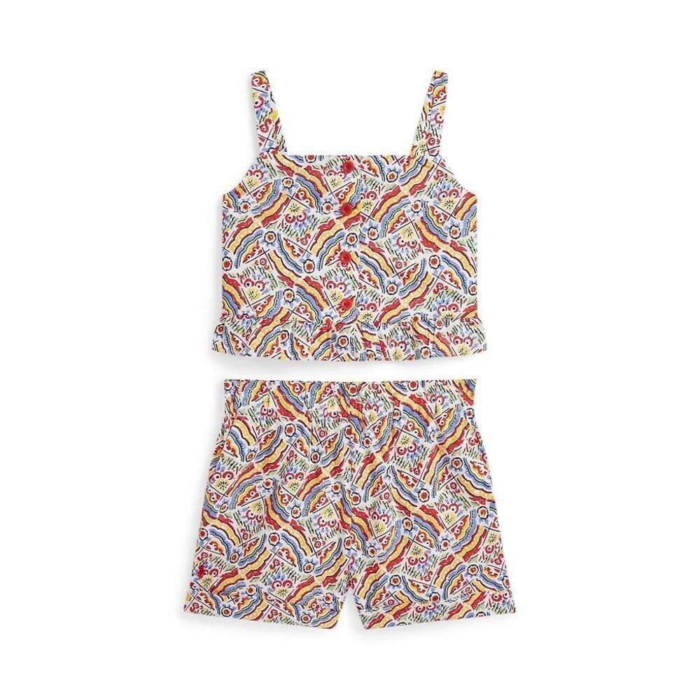 Polo Ralph Lauren NWT 2-Piece Riviera Print Top Short Set Size 7